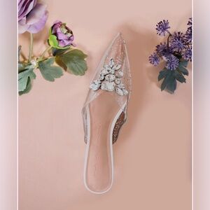 Barbie’s Sister’s Custom-Made Bejeweled Mules, 10, EUC